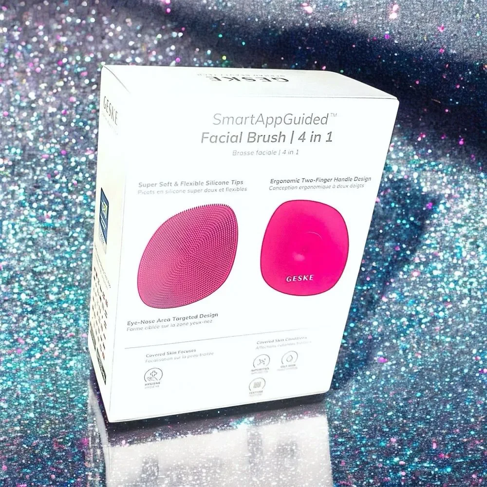 GESKE Facial Brush SmartAppGuided 4 in 1 Facial Brush in Magenta New in Box